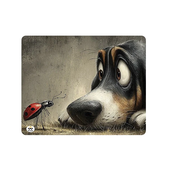 ماوس پد شادیت مدل سگ و کفشدوزک کد63 سایز 19*24 سانتی متر