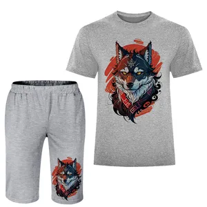 ست تی شرت و شلوارک مردانه مدل گرگ کد A121