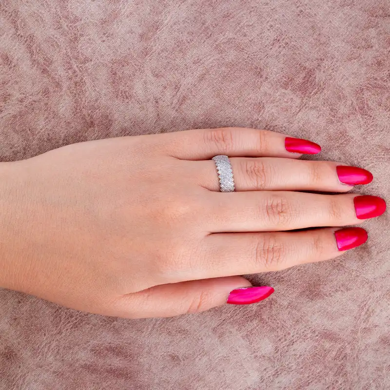 انگشتر نقره زنانه مدل پرنس AMT-R156