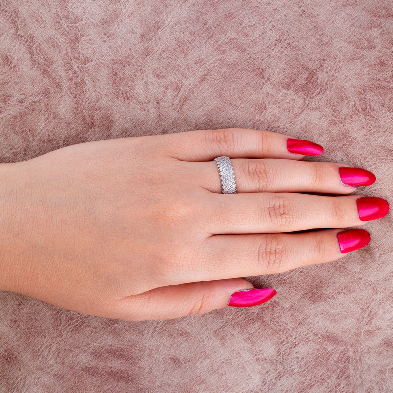 انگشتر نقره زنانه مدل پرنس AMT-R156