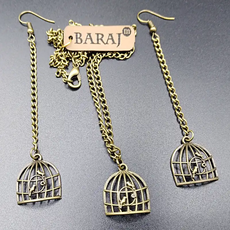 نیم ست زنانه باراج من مدل قفس کد SS-GA