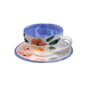 ست فنجان و نعلبکی سرامیکی مدل لاستر