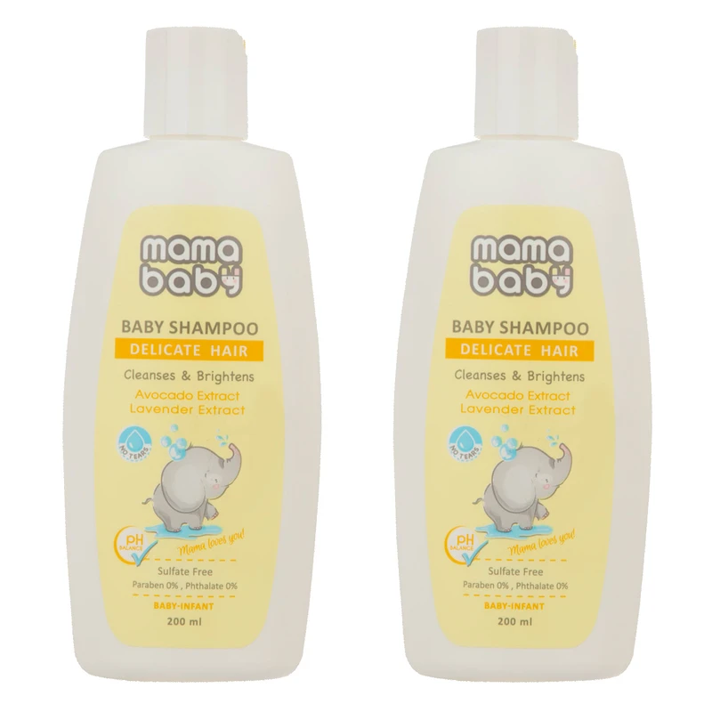 شامپو سر نوزاد مامابیبی حجم 200 میلی لیتر بسته 2 عددی 