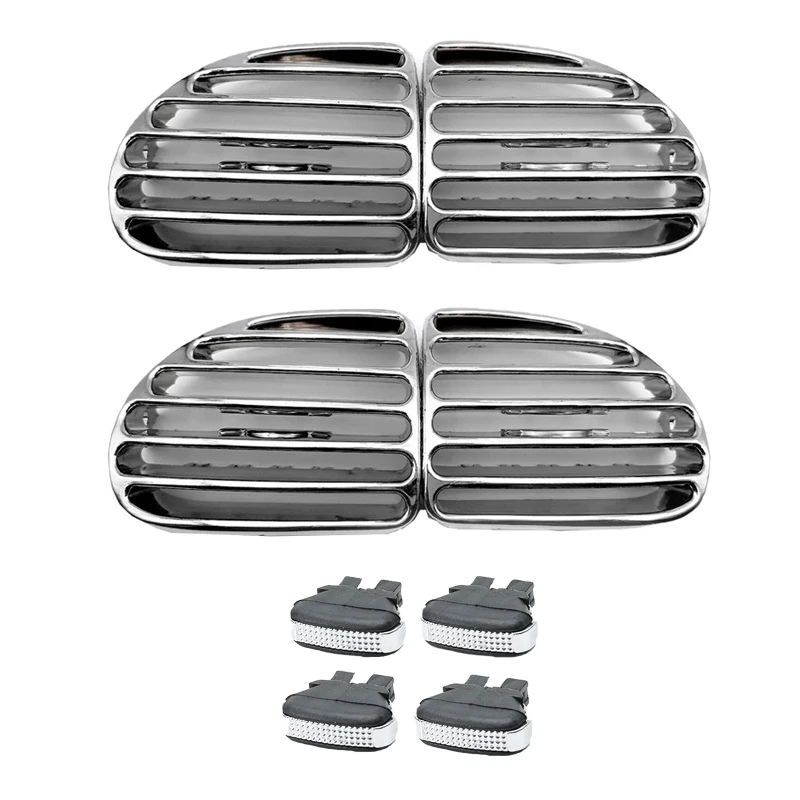 قاب دریچه کولر کالانیکس مدل GHB-206EST-100316 طرح استیل مناسب برای پژو 206 مجموعه 4 عددی به همراه ناخنی