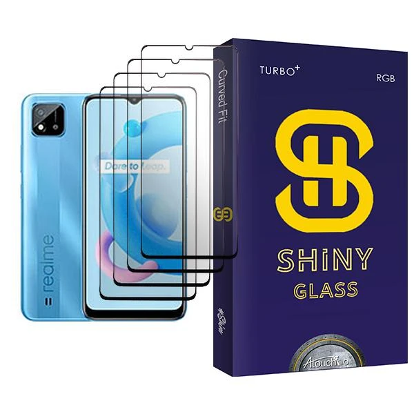 محافظ صفحه نمایش آتوچبو مدل Shiny Glass MIX004 مناسب برای گوشی موبایل ریلمی C20A بسته چهار عددی