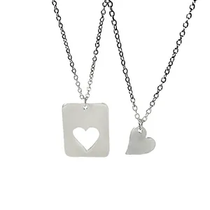 گردنبند مدل قلب مکمل  بسته دو عددی