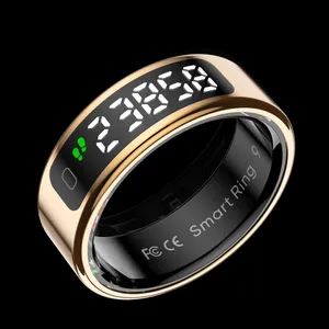 حلقه هوشمند اسمارت رینگ مدل SR08W رنگ طلایی براق