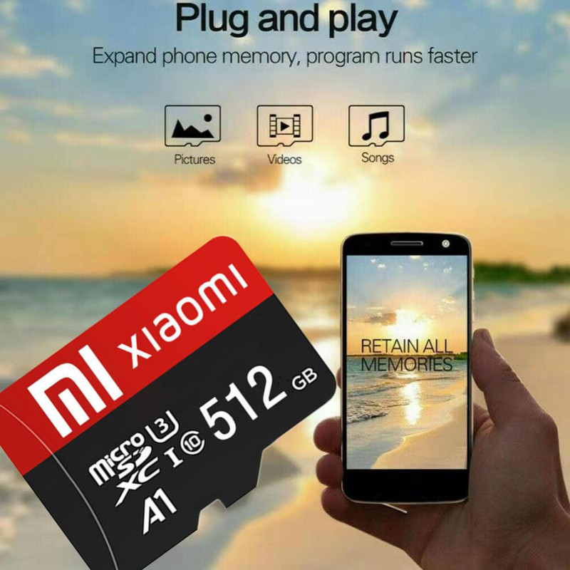کارت حافظه microSDXC شیائومی مدل A1-eco کلاس 10 استاندارد UHS-I U3 سرعت 40MBps ظرفیت 1 ترابایت