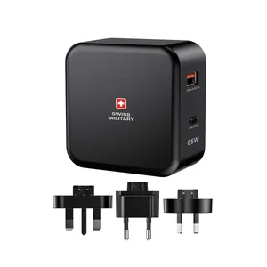 آداپتور شارژر 65 وات سوییس میلیتری مدل Power Station به همراه مبدل برق