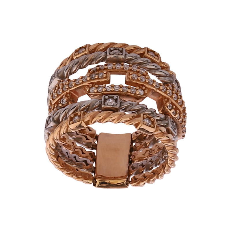 انگشتر طلا 18 عیار زنانه با طرح پورتوفینو صلاحی گلد مدل 15819 سایز 56