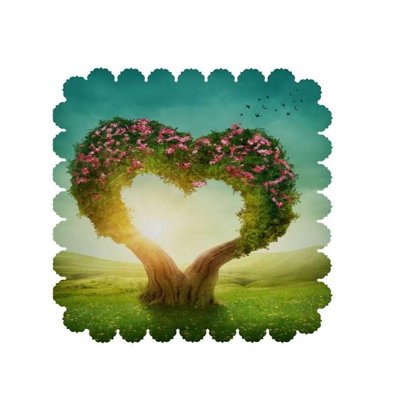رومیزی طرح قلب کد 6233B
