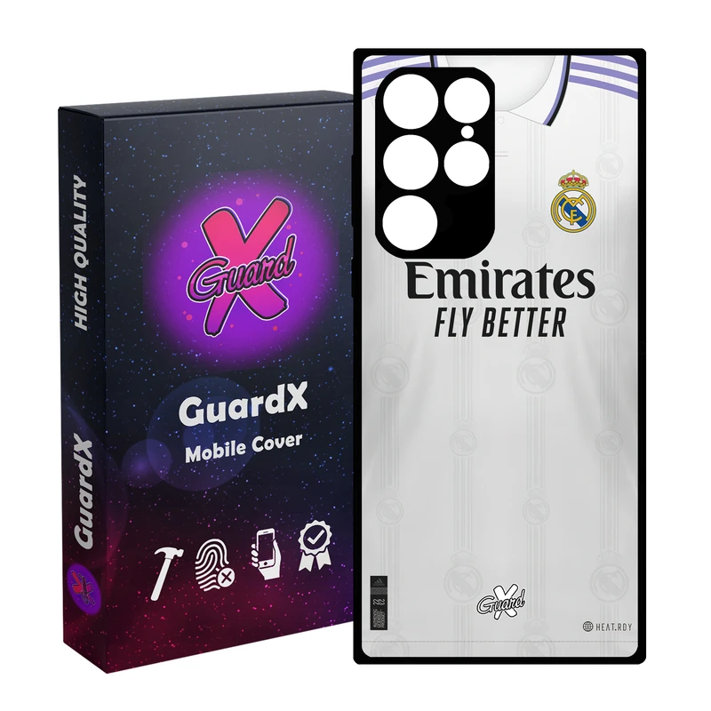 کاور گارد ایکس طرح رئال مادرید مدل Glass10465 مناسب برای گوشی موبایل سامسونگ Galaxy S23 Ultra