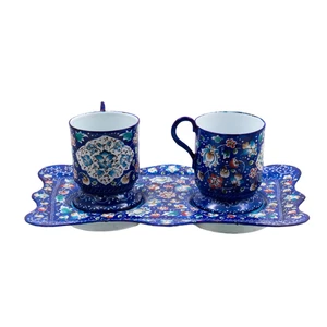 ست چایخوری میناکاری مسی رستا نقاشی پرداز طرح 1-18-102 مجموعه سه عددی