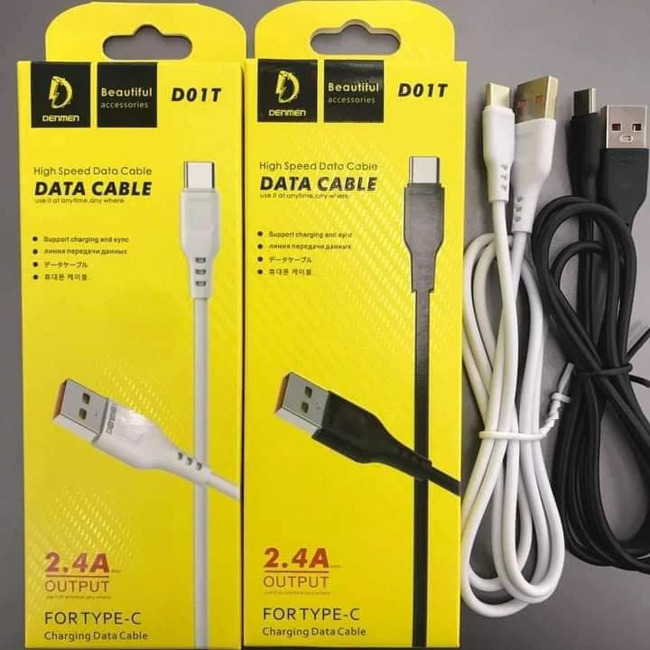 کابل تبدیل USB به USB-C دنمن مدل D01T طول 1 متر مجموعه 5 عددی