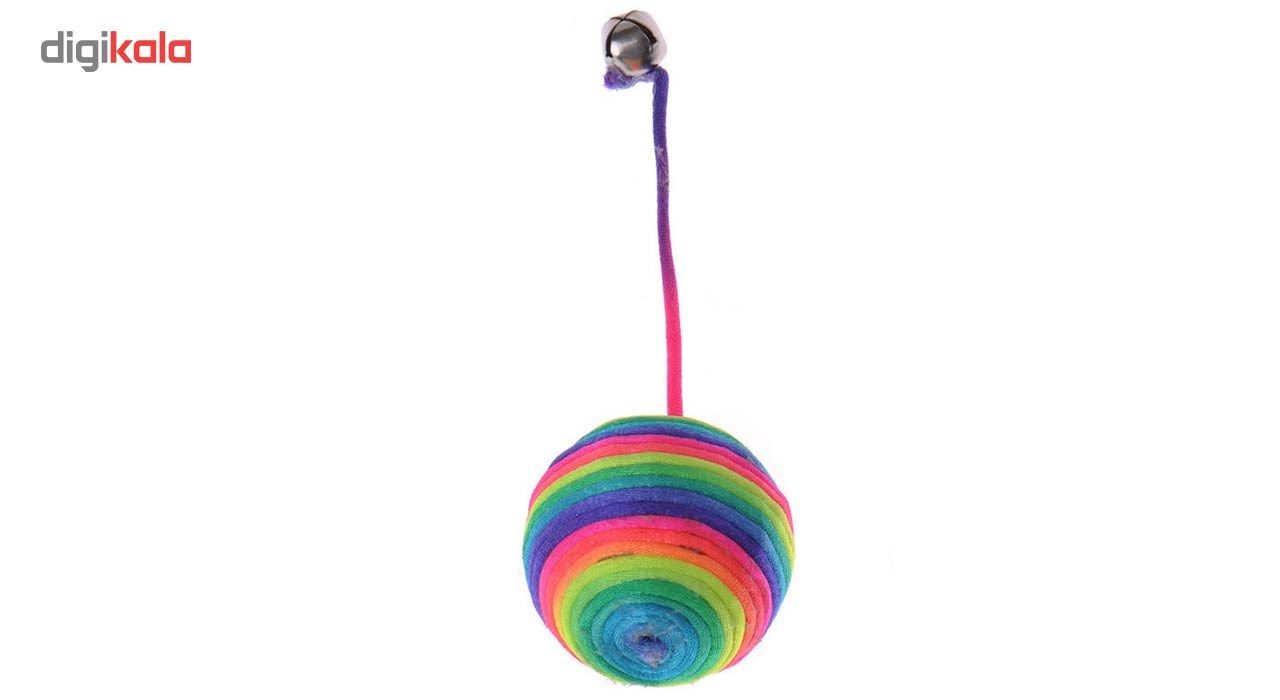 اسباب بازی گربه طرح توپ زنگی مدل Colorful Teaser Ball