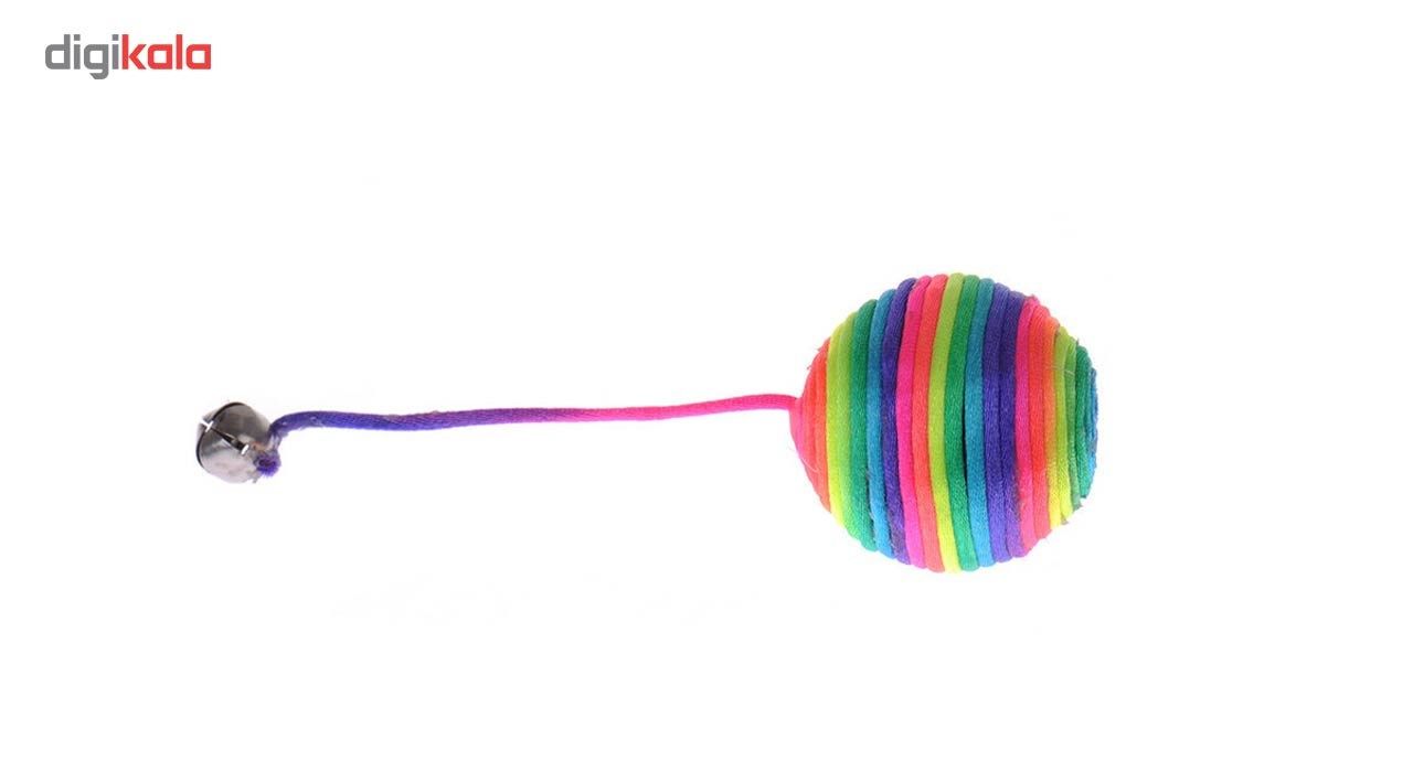 اسباب بازی گربه طرح توپ زنگی مدل Colorful Teaser Ball