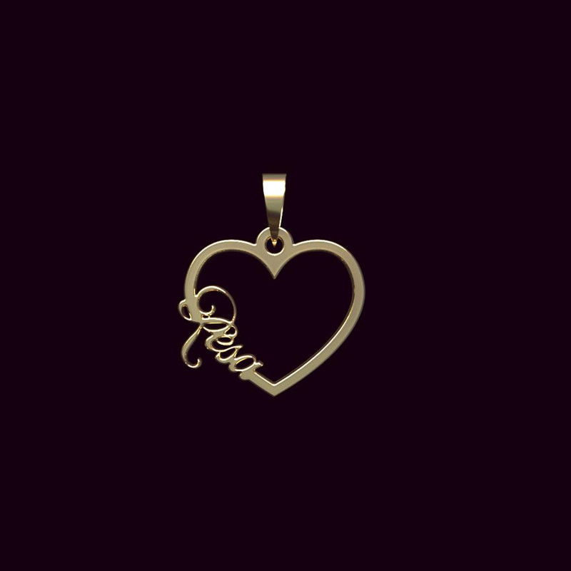 آویز گردنبند طلا 18 عیار زنانه مدوپد مدل اسم رسا resa کد PB1-10109