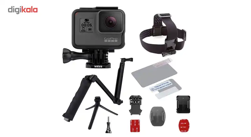 مجموعه دوربین فیلم برداری ورزشی گوپرو مدل HERO5 Black Quick Stories همراه با اکسسوری پلوز