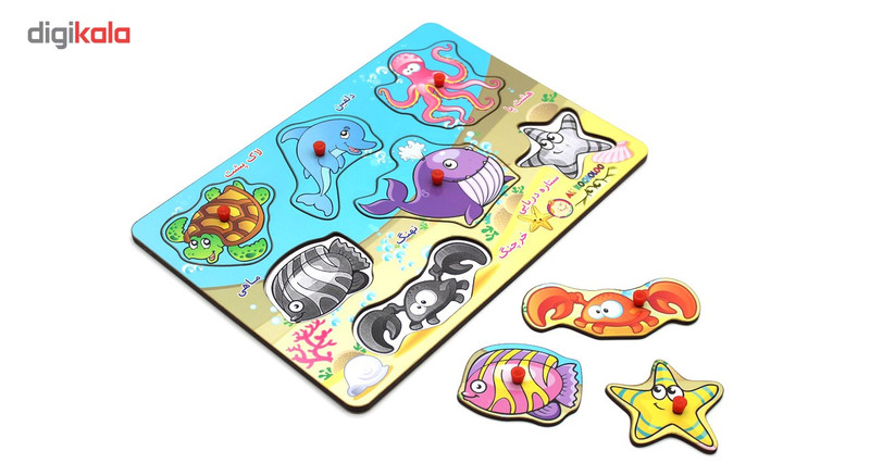 پازل چوبی 7 تکه آکو مدل Aquatic