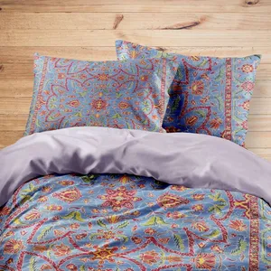 سرویس روتختی مدوپد طرح قالی بیجار مدرن تیره مدل C-bijar-M02 یک نفره 4 تکه