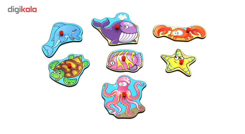 پازل چوبی 7 تکه آکو مدل Aquatic