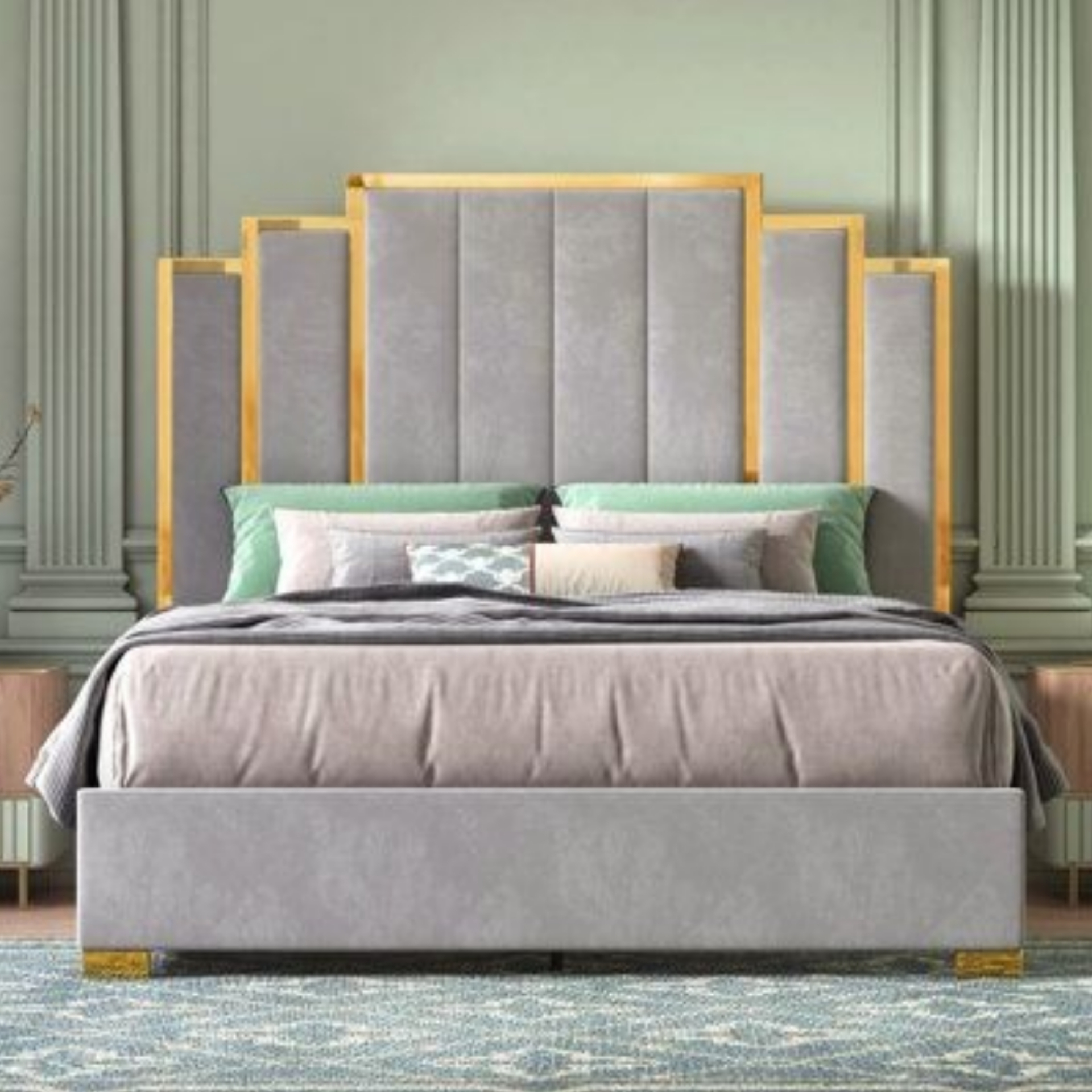 تخت خواب دونفره مدل بَصیرا سایز 160×200 سانتی متر