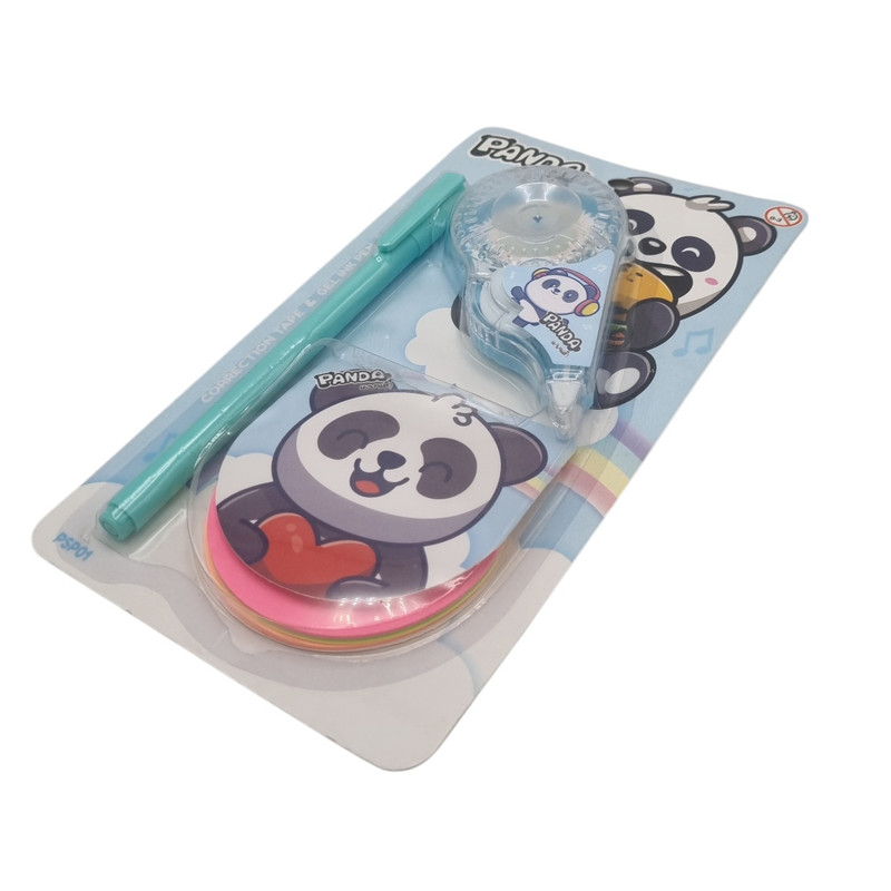 ست لوازم التحریر مدل پاندا کد 11476 مجموعه 3 عددی