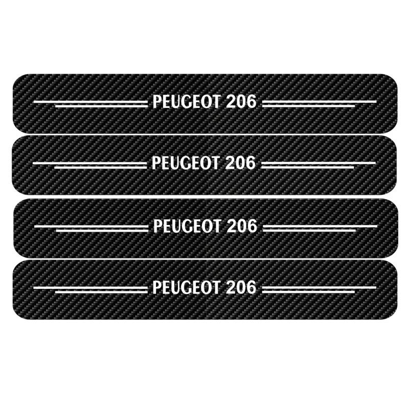 برچسب بدنه خودرو مهدیار طرح پارکابی کربن کد SP179 مناسب برای پژو 206 بسته 4 عددی
