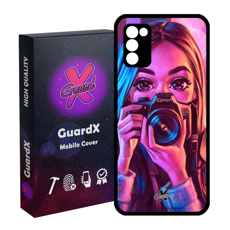 کاور گارد ایکس طرح دختر مدل Glass10288 مناسب برای گوشی موبایل سامسونگ Galaxy A02s / M02s