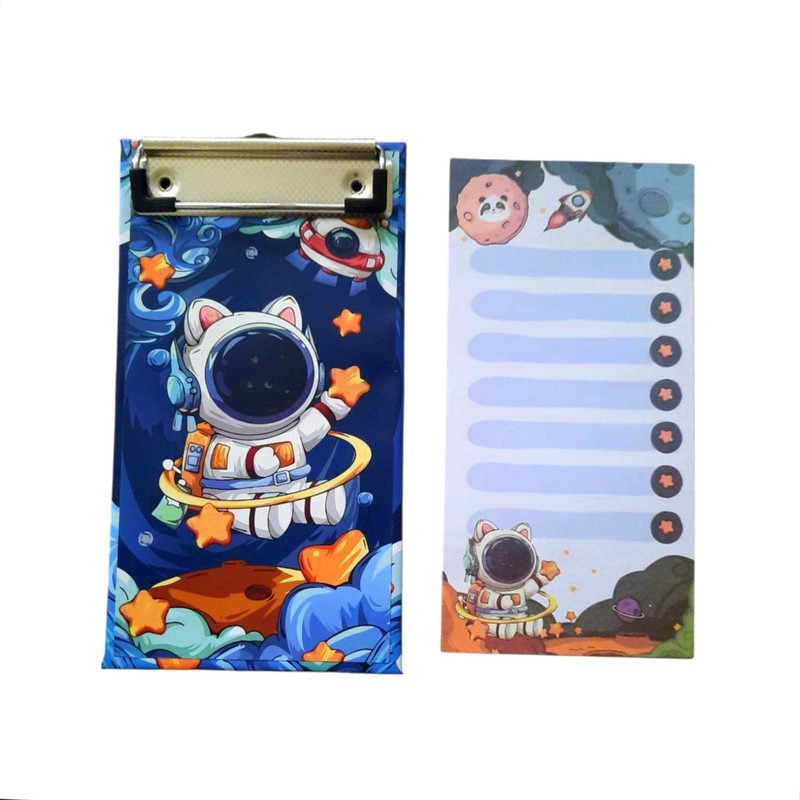 تخته شاسی مدل چک لیست فضانورد کد mn19 سایز A5 به همراه کاغذ یادداشت