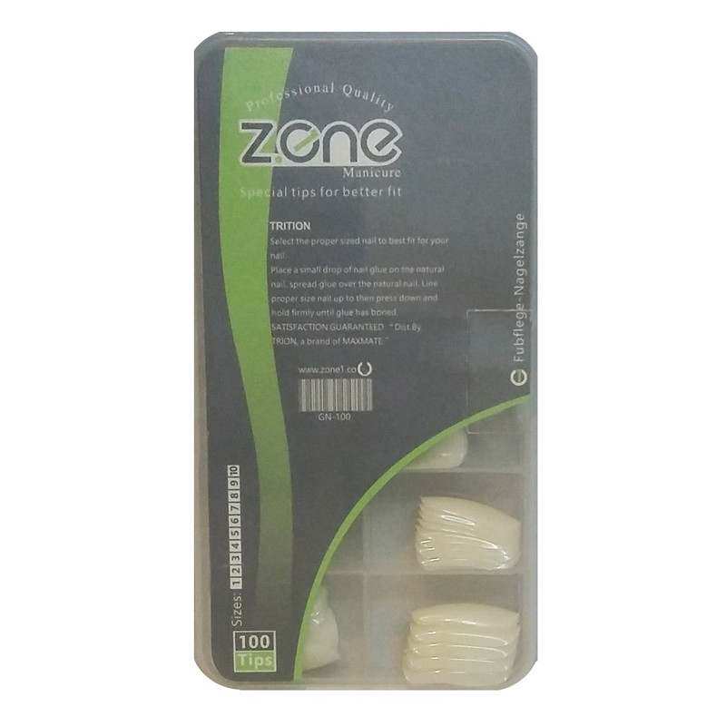 ناخن مصنوعی مربعی زد وان رنگ شیری بسته 100 عددی