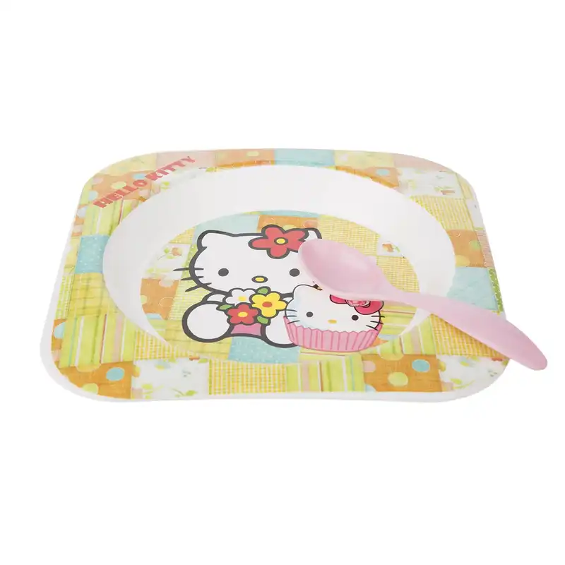 ست 2 تکه غذاخوری کودک بلو بیبی مدل Hello Kitty M0023