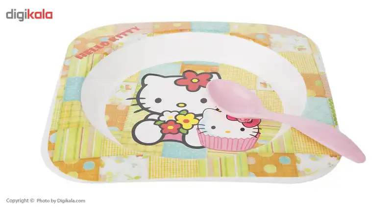 ست 2 تکه غذاخوری کودک بلو بیبی مدل Hello Kitty M0023