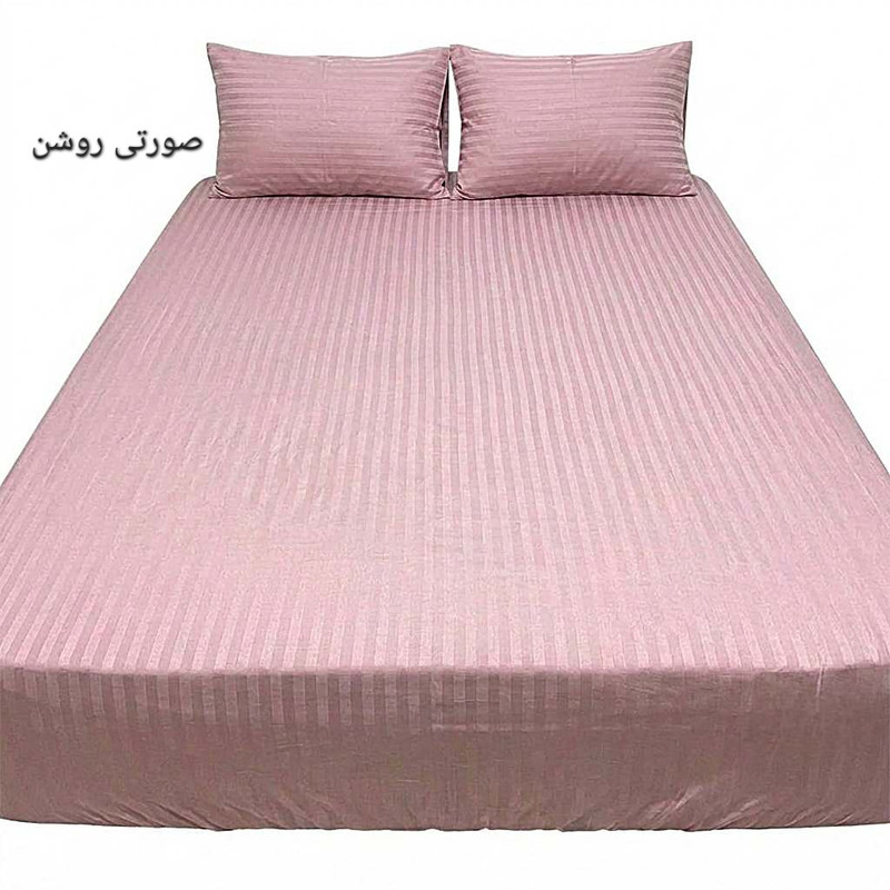 سرویس ملحفه 2 نفره 3 تکه مدل هتلی راشا ۱۶۰ میکرو