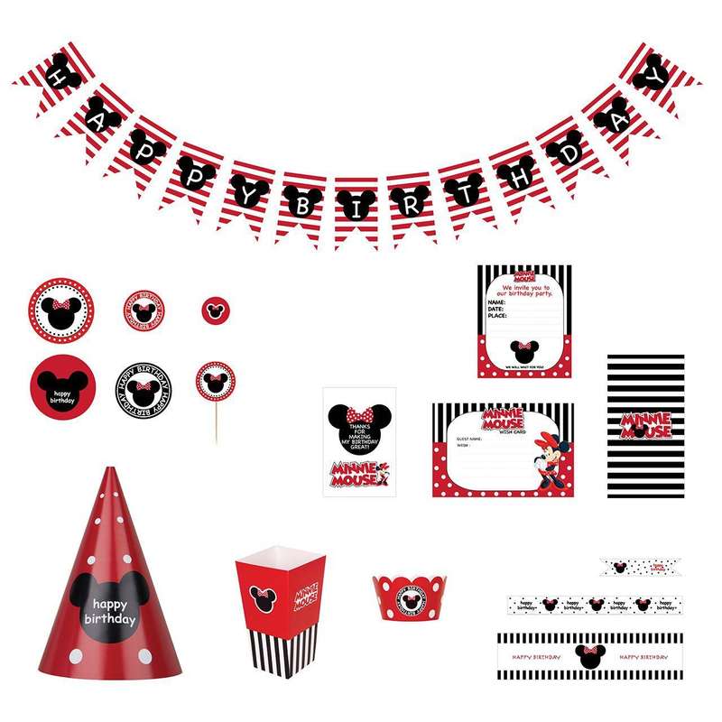 پک جشن تولد مدل Minnie Mouse