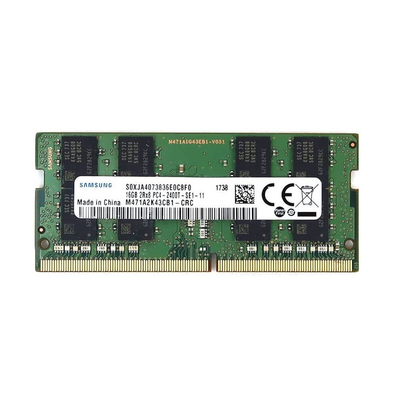 رم لپ تاپ DDR4 دوکاناله 2400 مگاهرتز CL17 سامسونگ مدل PC4-2400T ظرفیت 16 گیگابایت