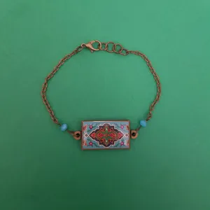 دستبند زنانه مدل سنتی مستطیل