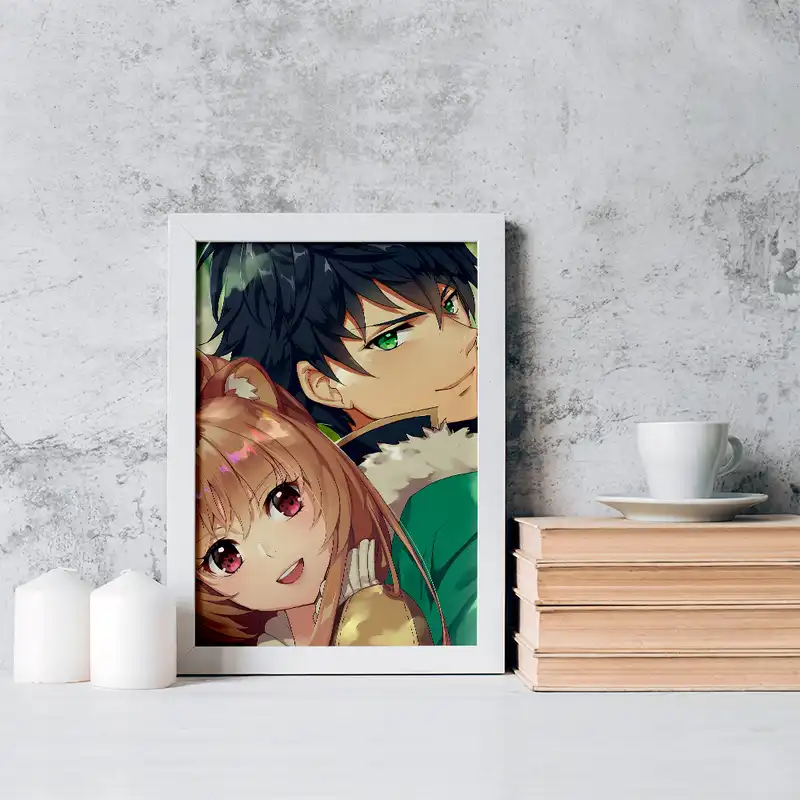 تابلو خندالو مدل رافتالیا و نائوفومی انیمه ظهور قهرمان سپر کد 15972