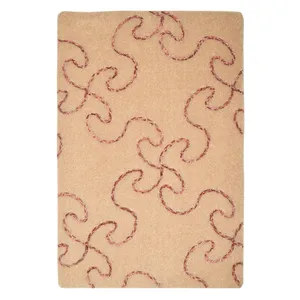 موکت ظریف مصور طرح زرین زمینه کرم کد 8112