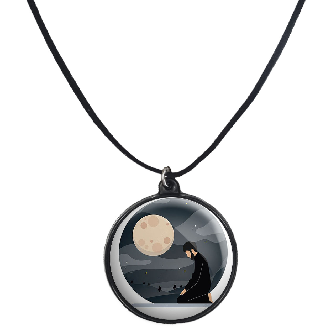 گردنبند پرمانه طرح جشن تکلیف کد pmb.25790 مدل دو طرفه