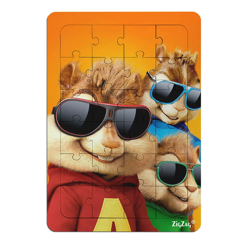 پازل 24 تکه زیگ زاگ طرح آلوین و سنجاب ها کد 240029