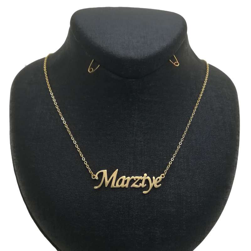 گردنبند نقره ترمه مدل اسم مرضیه Termeh07 گردنبند نقره ترمه مدل اسم مرضیه Termeh07