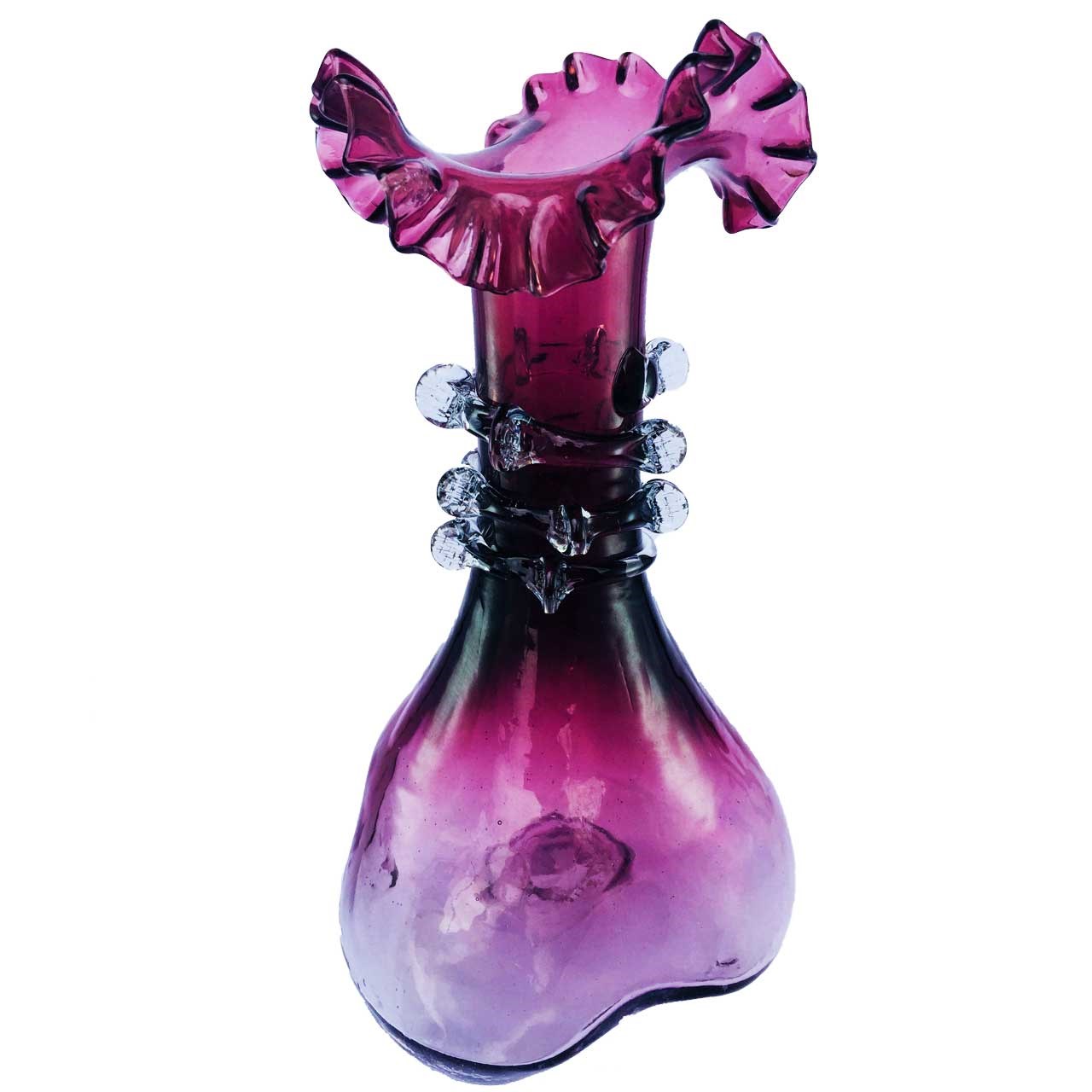 گلدان شیشه ای مدل پا فیلی لبچین