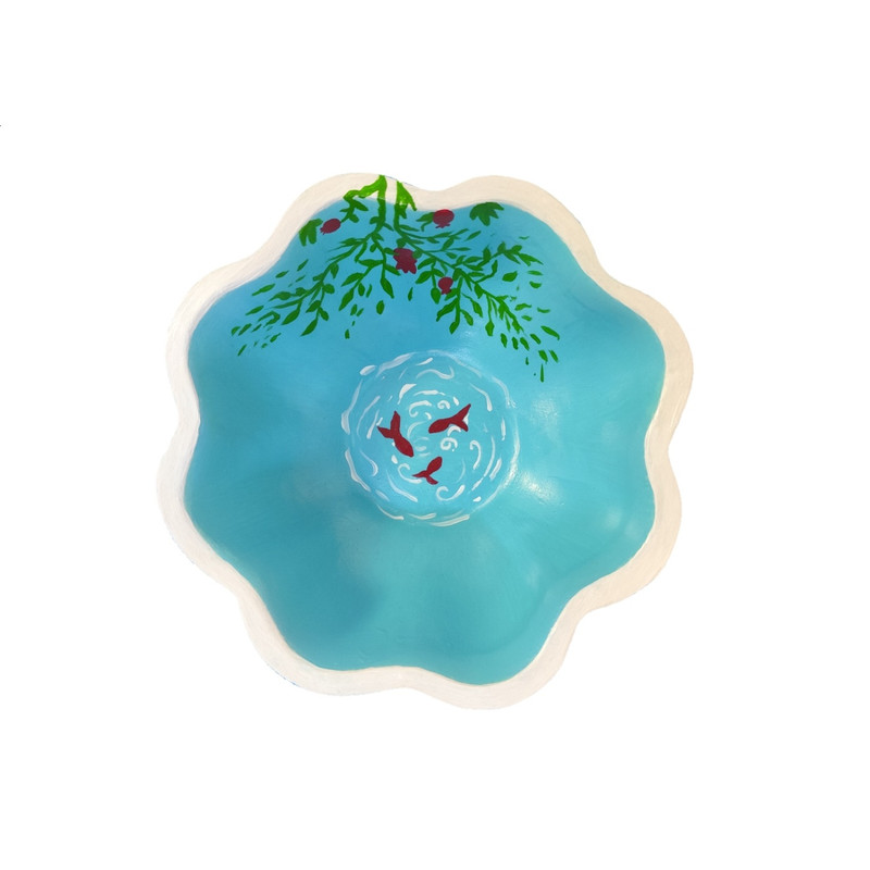 حوض ماهی سفالی طرح چرخ گردون