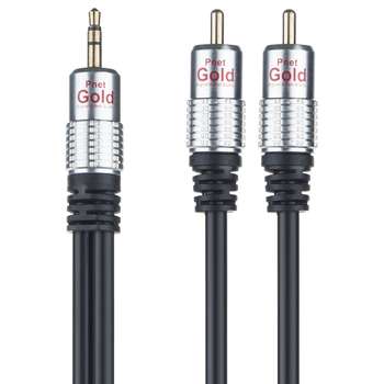کابل تبدیل جک 3.5 میلی متری به دو RCA پی نت مدل Gold طول 1.5 متر