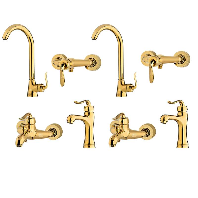 ست شیرآلات پیچک مدل سورنا کد FG4444 بسته 8 عددی