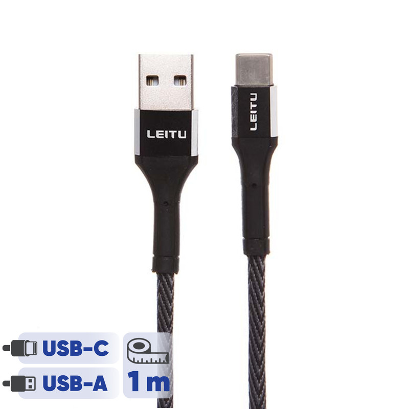 کابل تبدیل USB به USB-C لیتو مدل LD-9 طول 1 متر