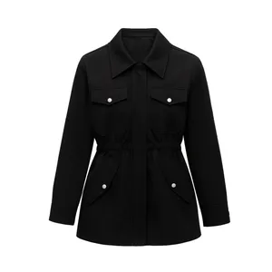 بارانی زنانه مدل کمر گتر رومنسا