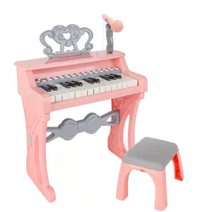 اسباب بازی موزیکال مدل پیانو پایه دار و میکروفون کد 32828