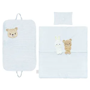 سرویس خواب 3 تکه نوزادی پینک بلو طرح خرس و خرگوش